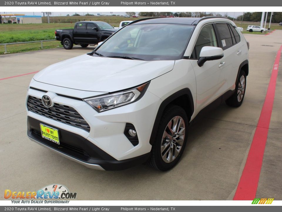 2020 Toyota RAV4 Limited Blizzard White Pearl / Light Gray Photo #4