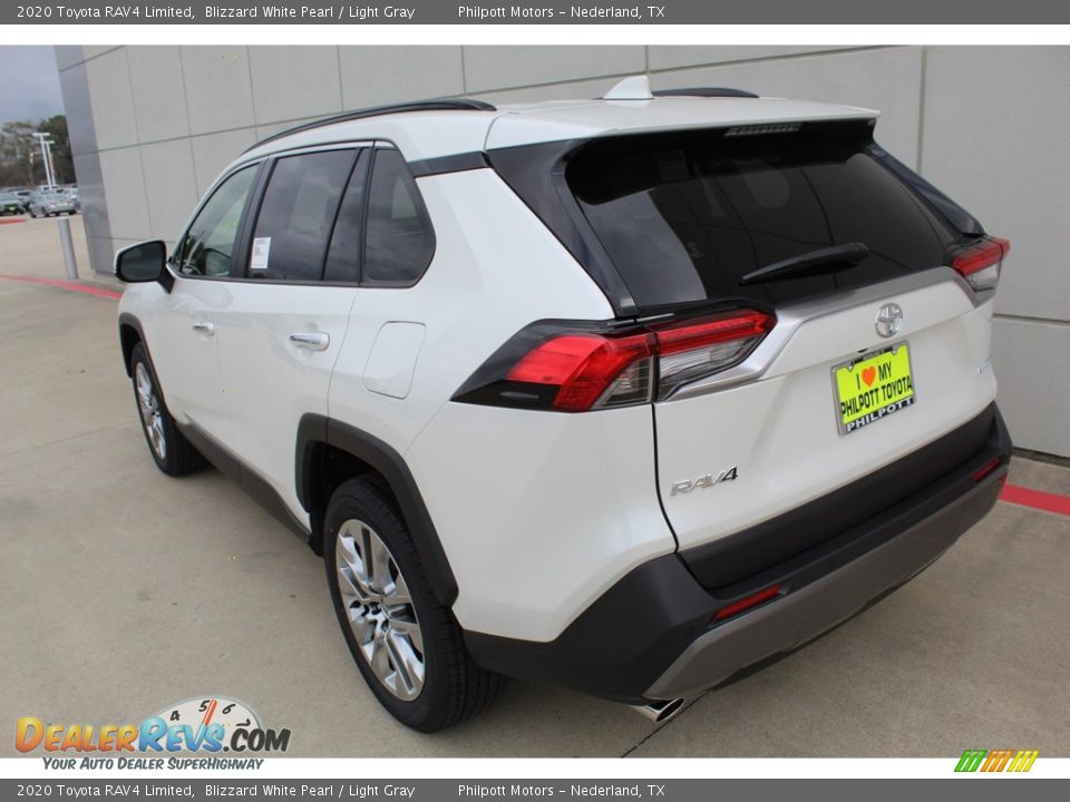 2020 Toyota RAV4 Limited Blizzard White Pearl / Light Gray Photo #6