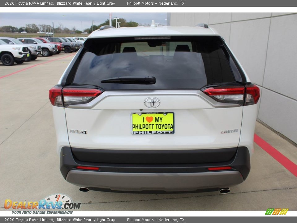 2020 Toyota RAV4 Limited Blizzard White Pearl / Light Gray Photo #7