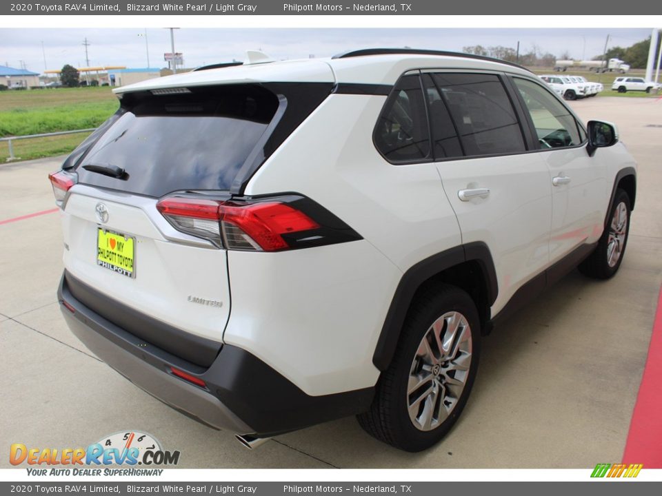 2020 Toyota RAV4 Limited Blizzard White Pearl / Light Gray Photo #8