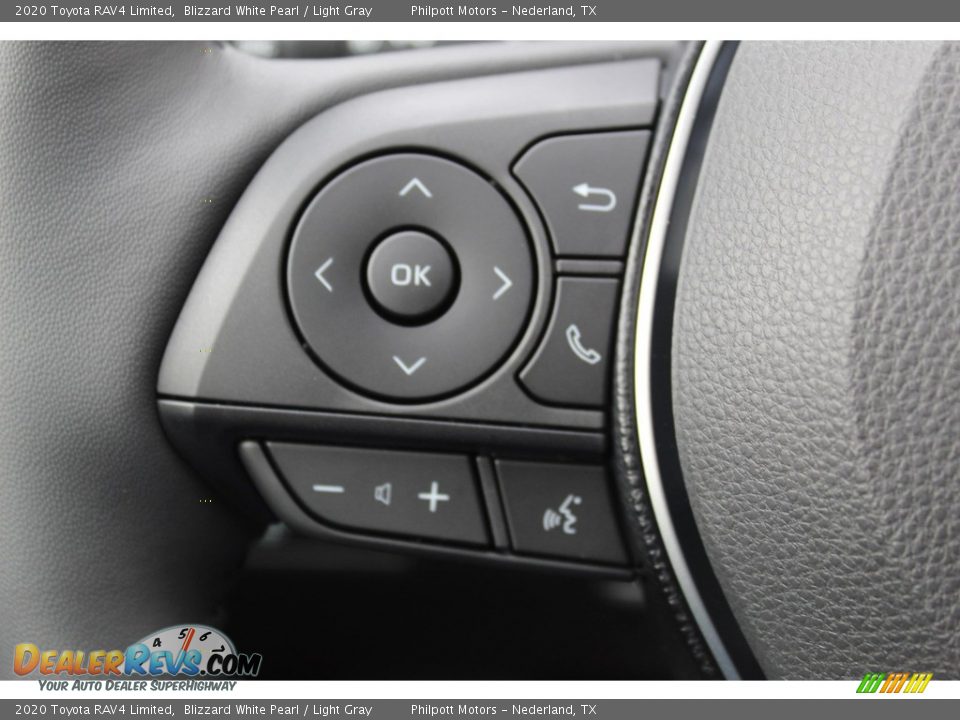 2020 Toyota RAV4 Limited Blizzard White Pearl / Light Gray Photo #12