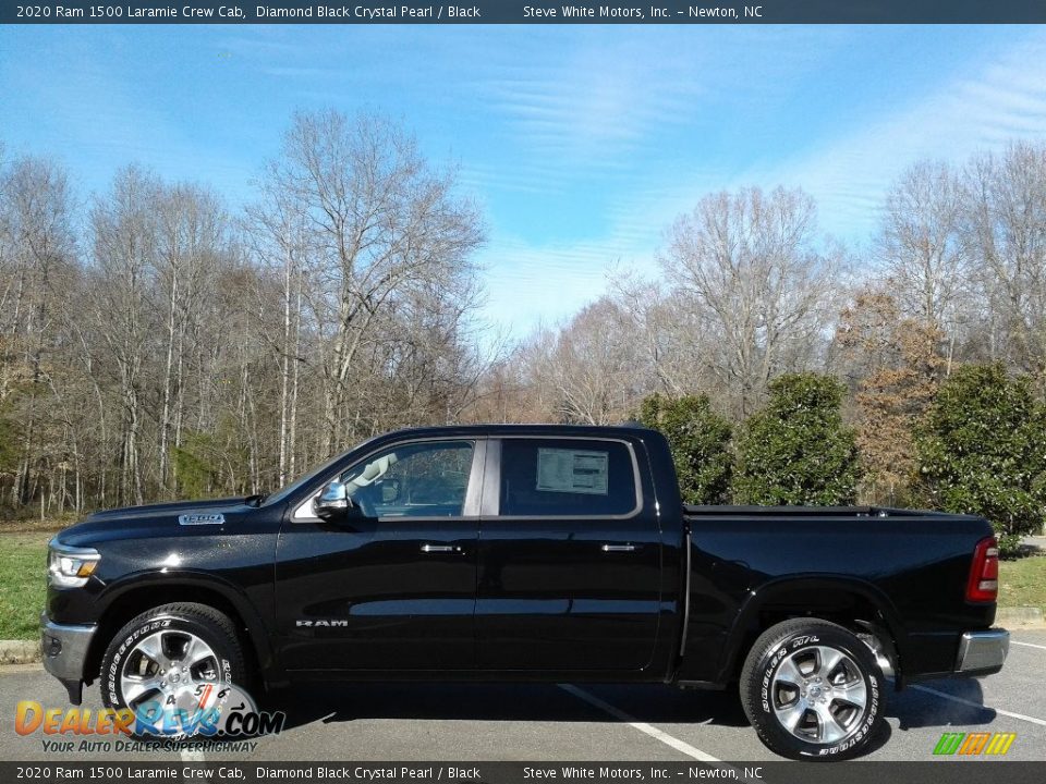 2020 Ram 1500 Laramie Crew Cab Diamond Black Crystal Pearl / Black Photo #1