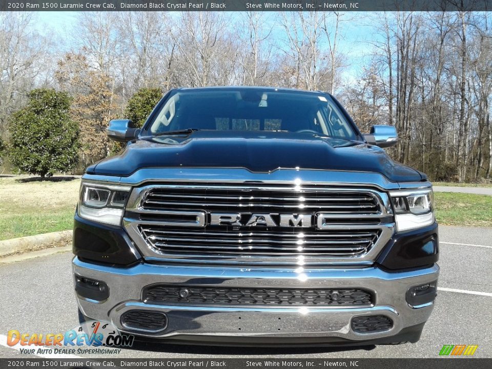 2020 Ram 1500 Laramie Crew Cab Diamond Black Crystal Pearl / Black Photo #3