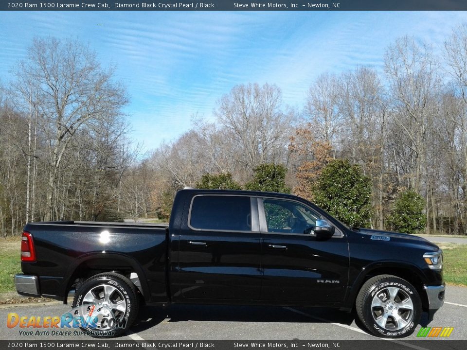 Diamond Black Crystal Pearl 2020 Ram 1500 Laramie Crew Cab Photo #5