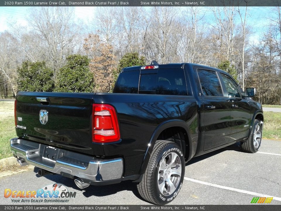 2020 Ram 1500 Laramie Crew Cab Diamond Black Crystal Pearl / Black Photo #6