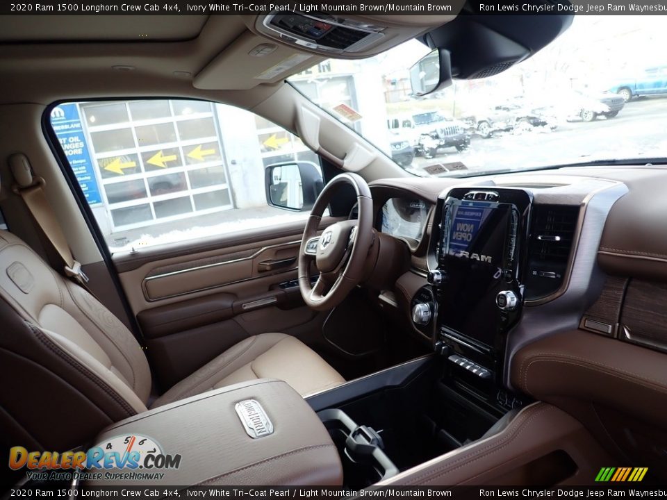 2020 Ram 1500 Longhorn Crew Cab 4x4 Ivory White Tri-Coat Pearl / Light Mountain Brown/Mountain Brown Photo #9