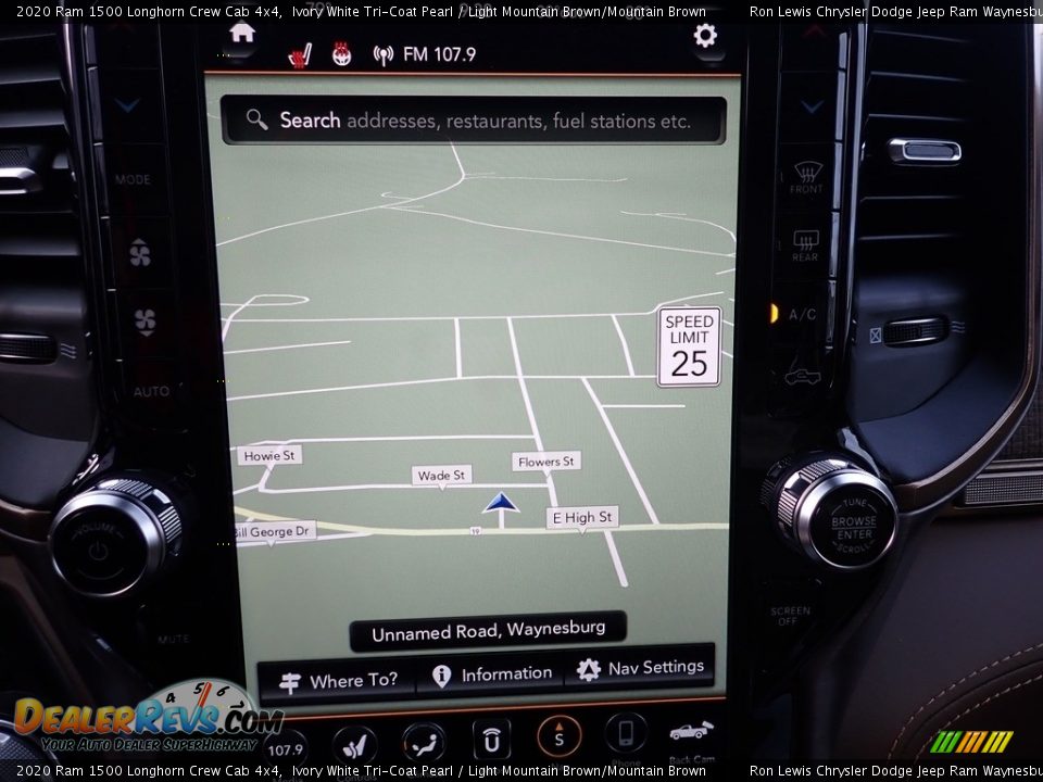 Navigation of 2020 Ram 1500 Longhorn Crew Cab 4x4 Photo #19