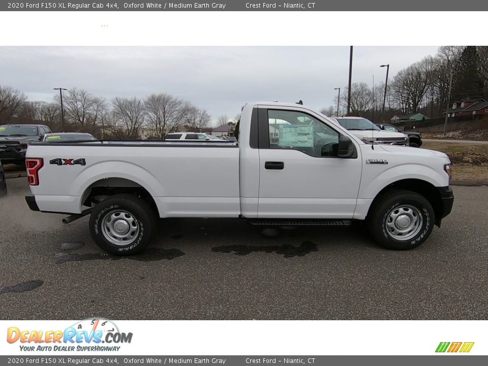 2020 Ford F150 XL Regular Cab 4x4 Oxford White / Medium Earth Gray Photo #8