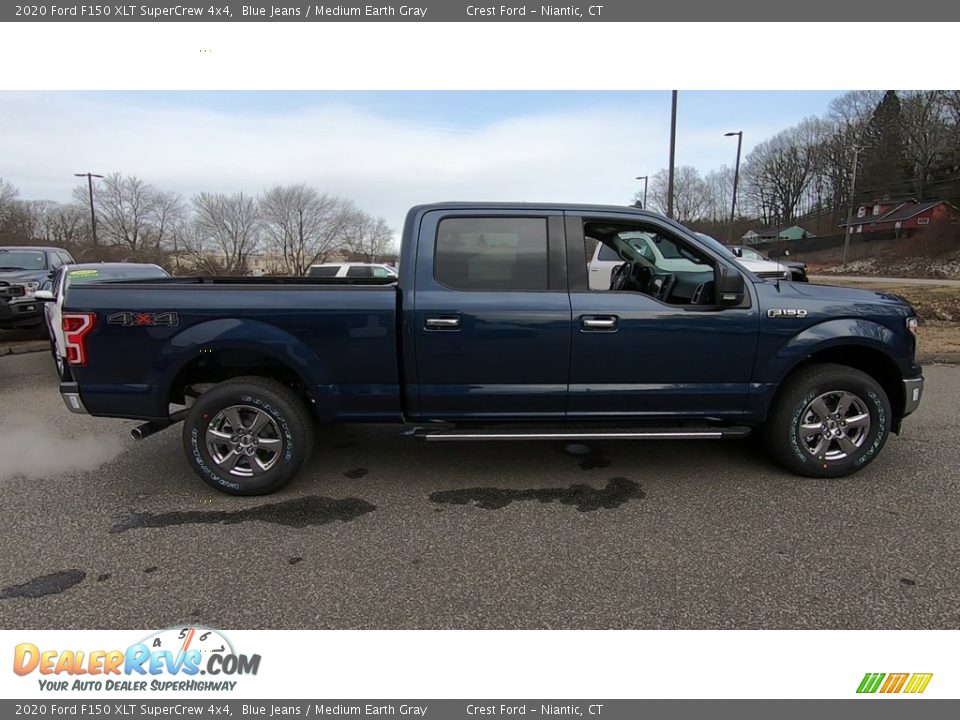 2020 Ford F150 XLT SuperCrew 4x4 Blue Jeans / Medium Earth Gray Photo #8