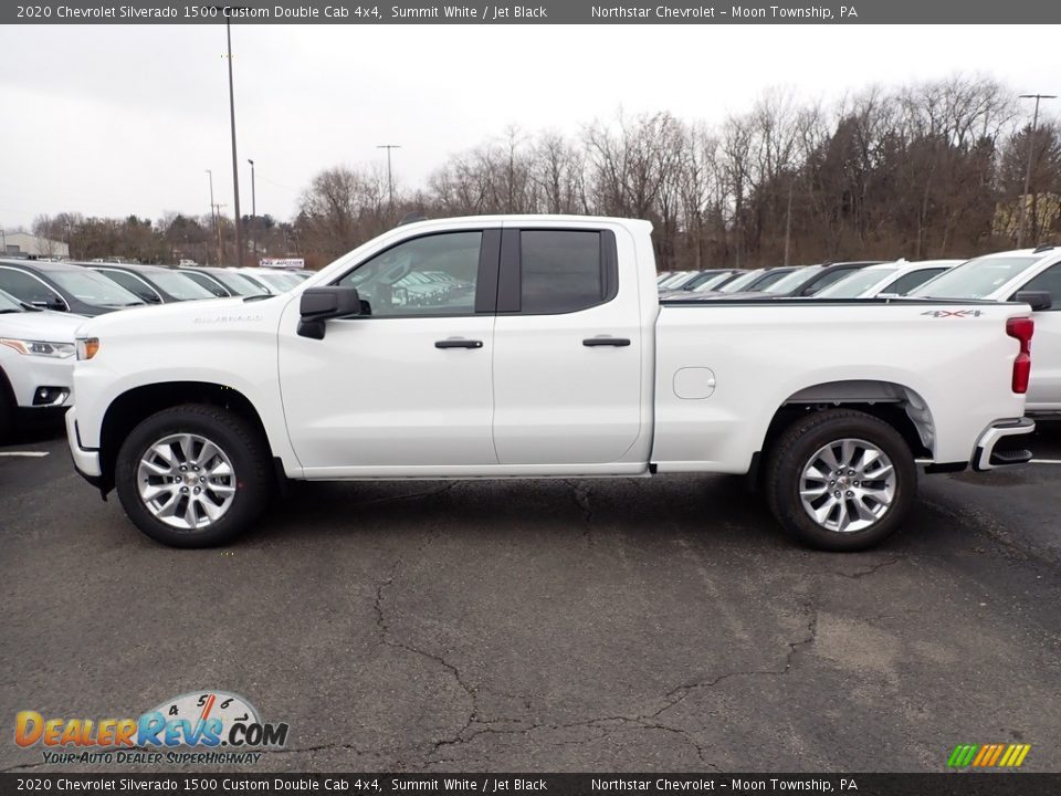 Summit White 2020 Chevrolet Silverado 1500 Custom Double Cab 4x4 Photo #2