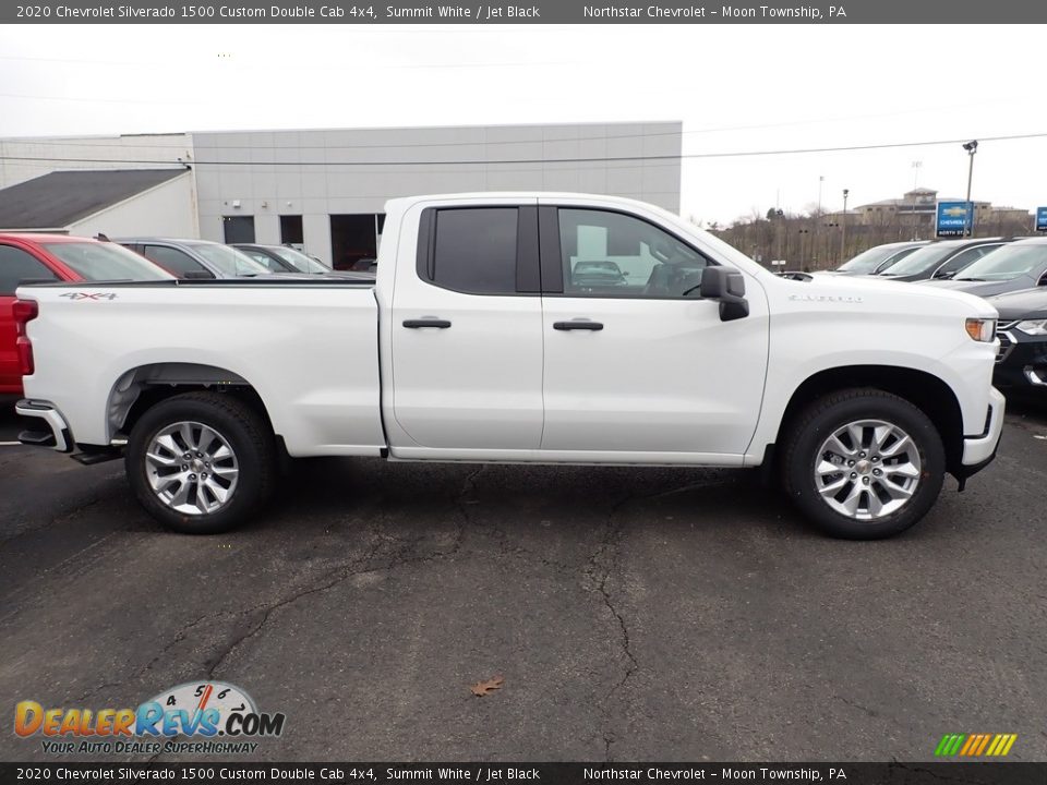 2020 Chevrolet Silverado 1500 Custom Double Cab 4x4 Summit White / Jet Black Photo #6