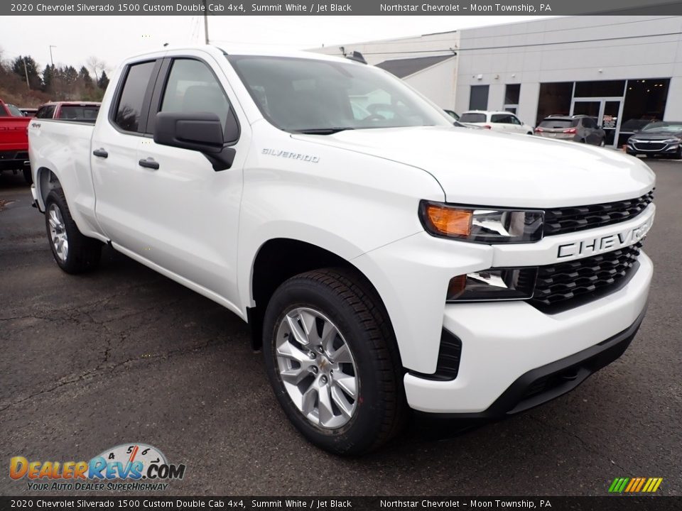 Summit White 2020 Chevrolet Silverado 1500 Custom Double Cab 4x4 Photo #7