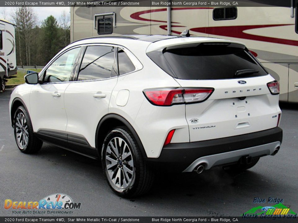 2020 Ford Escape Titanium 4WD Star White Metallic Tri-Coat / Sandstone Photo #3