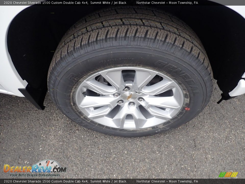 2020 Chevrolet Silverado 1500 Custom Double Cab 4x4 Summit White / Jet Black Photo #9