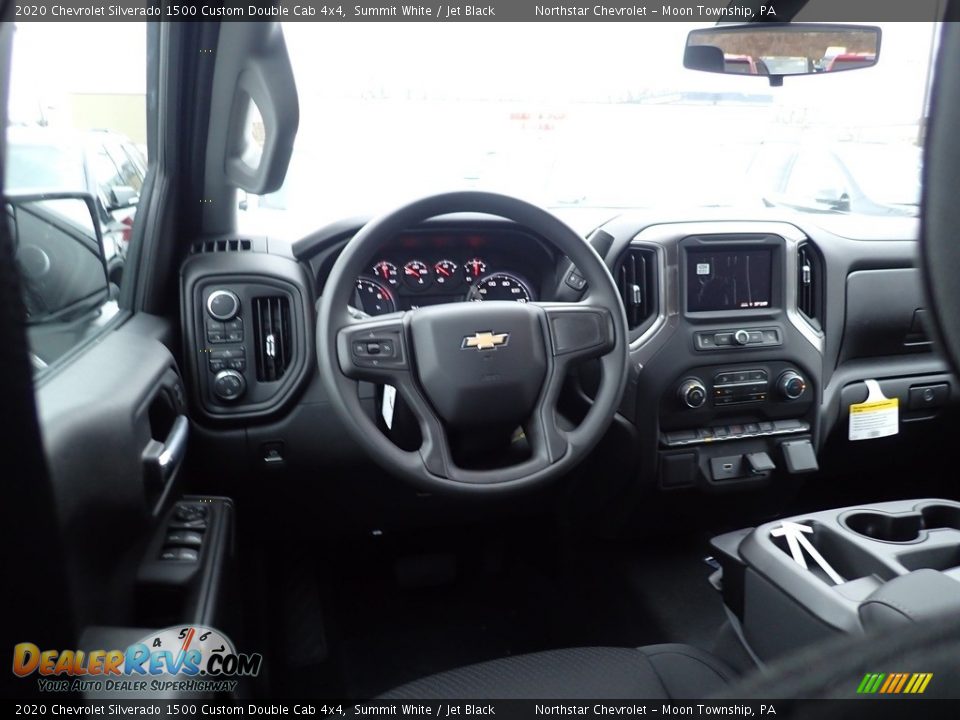2020 Chevrolet Silverado 1500 Custom Double Cab 4x4 Summit White / Jet Black Photo #14