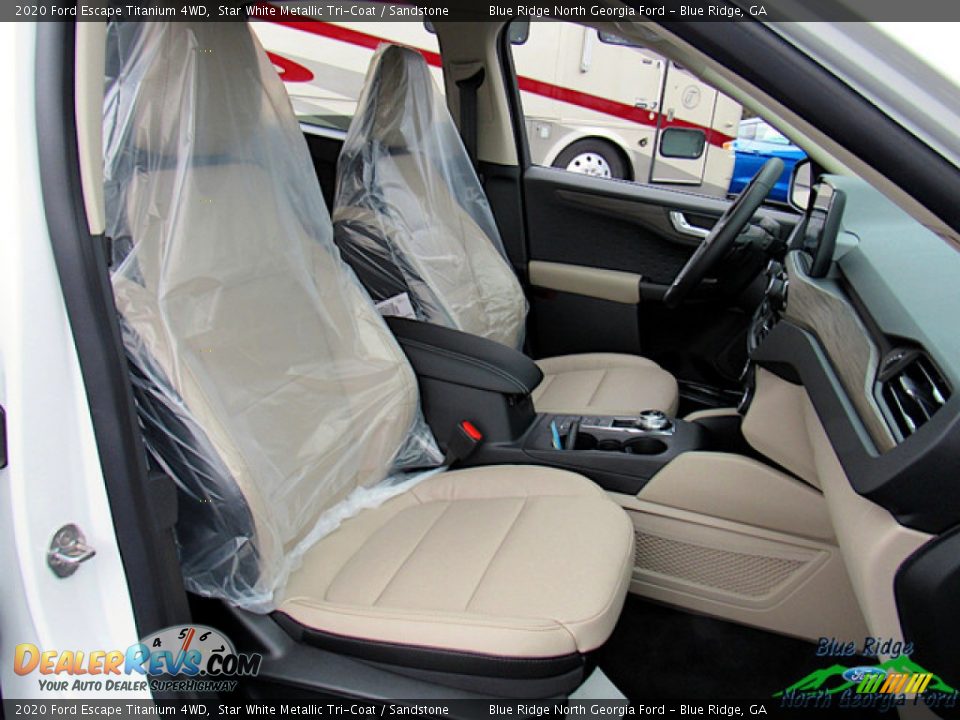 2020 Ford Escape Titanium 4WD Star White Metallic Tri-Coat / Sandstone Photo #11
