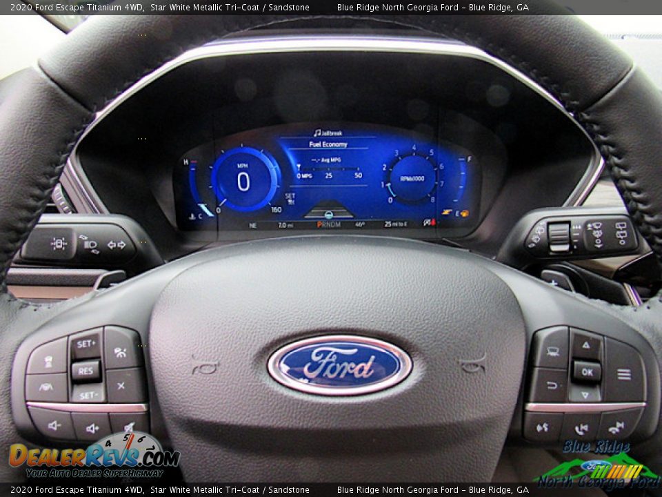 2020 Ford Escape Titanium 4WD Star White Metallic Tri-Coat / Sandstone Photo #22