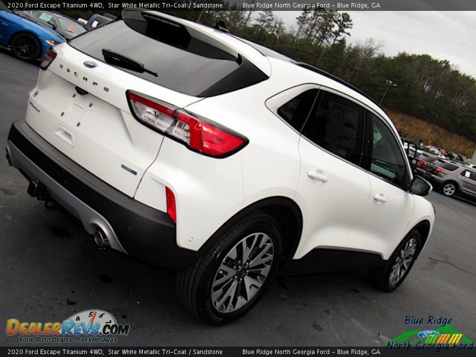 2020 Ford Escape Titanium 4WD Star White Metallic Tri-Coat / Sandstone Photo #34