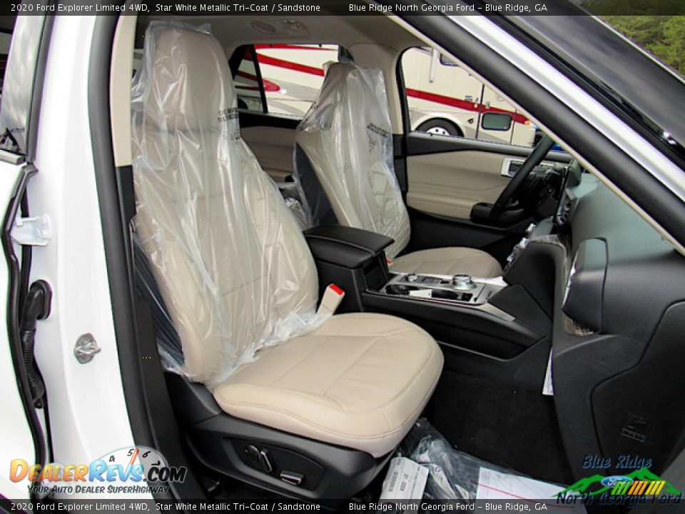 2020 Ford Explorer Limited 4WD Star White Metallic Tri-Coat / Sandstone Photo #11
