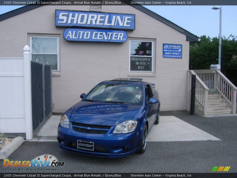 2005 Chevrolet Cobalt SS Supercharged Coupe Arrival Blue Metallic / Ebony/Blue Photo #1