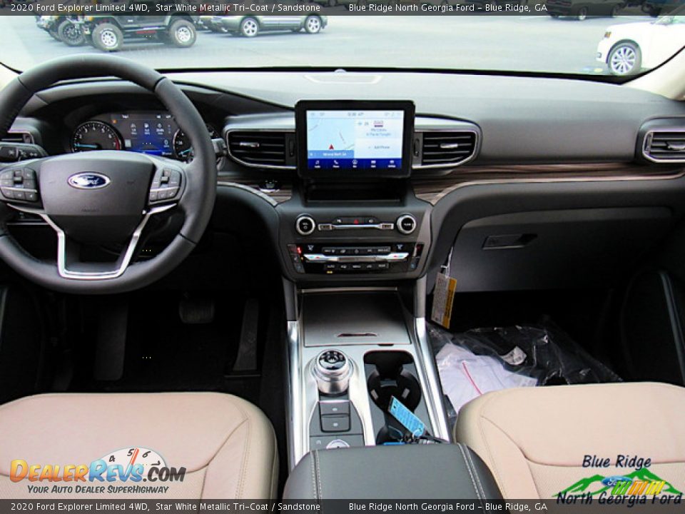 2020 Ford Explorer Limited 4WD Star White Metallic Tri-Coat / Sandstone Photo #17