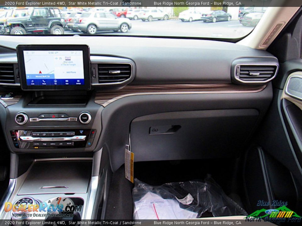 2020 Ford Explorer Limited 4WD Star White Metallic Tri-Coat / Sandstone Photo #18