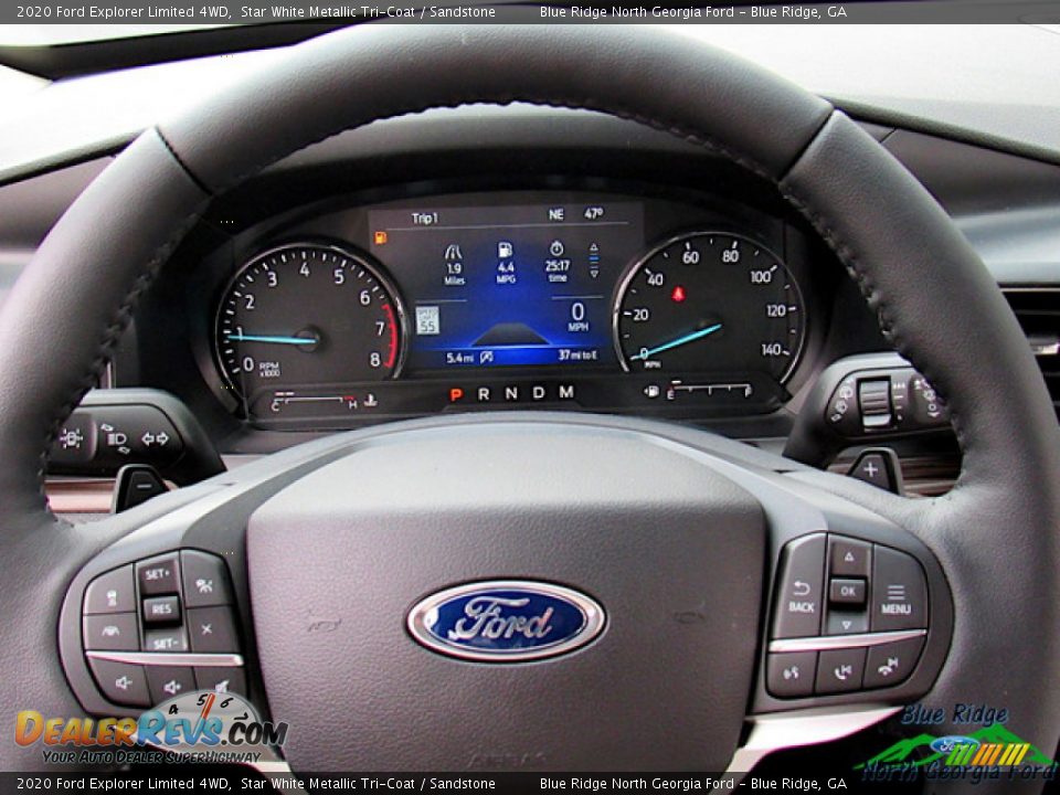 2020 Ford Explorer Limited 4WD Star White Metallic Tri-Coat / Sandstone Photo #19