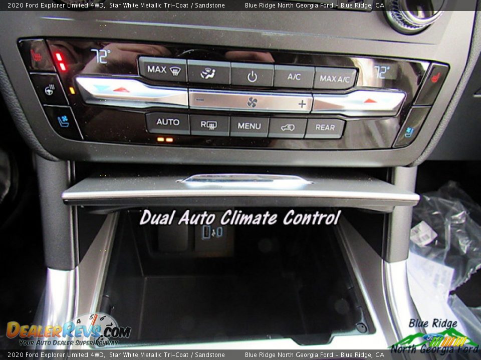 2020 Ford Explorer Limited 4WD Star White Metallic Tri-Coat / Sandstone Photo #24