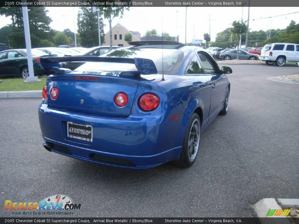 2005 Chevrolet Cobalt SS Supercharged Coupe Arrival Blue Metallic / Ebony/Blue Photo #5