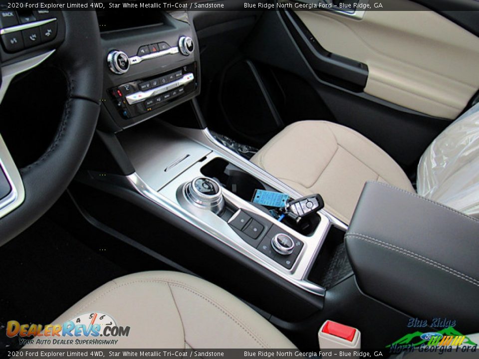 2020 Ford Explorer Limited 4WD Star White Metallic Tri-Coat / Sandstone Photo #27