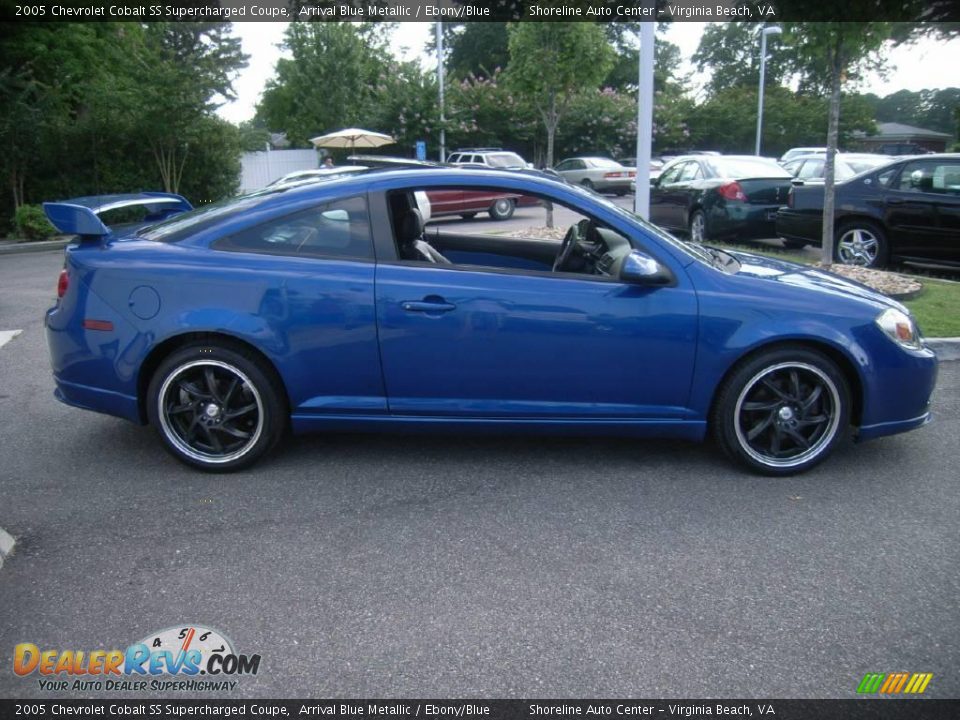2005 Chevrolet Cobalt SS Supercharged Coupe Arrival Blue Metallic / Ebony/Blue Photo #6