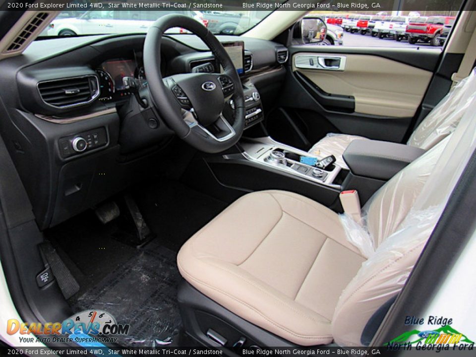 2020 Ford Explorer Limited 4WD Star White Metallic Tri-Coat / Sandstone Photo #29