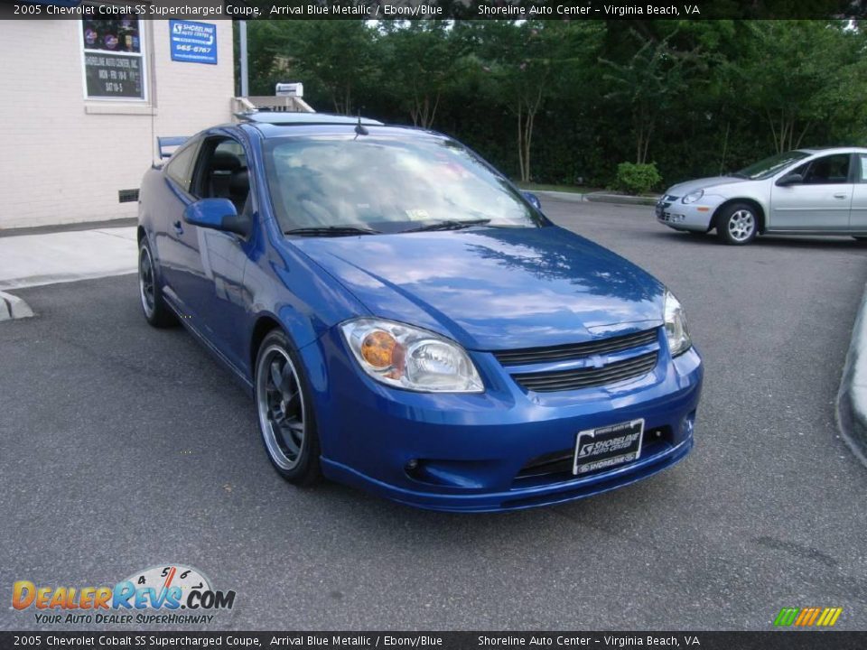2005 Chevrolet Cobalt SS Supercharged Coupe Arrival Blue Metallic / Ebony/Blue Photo #7