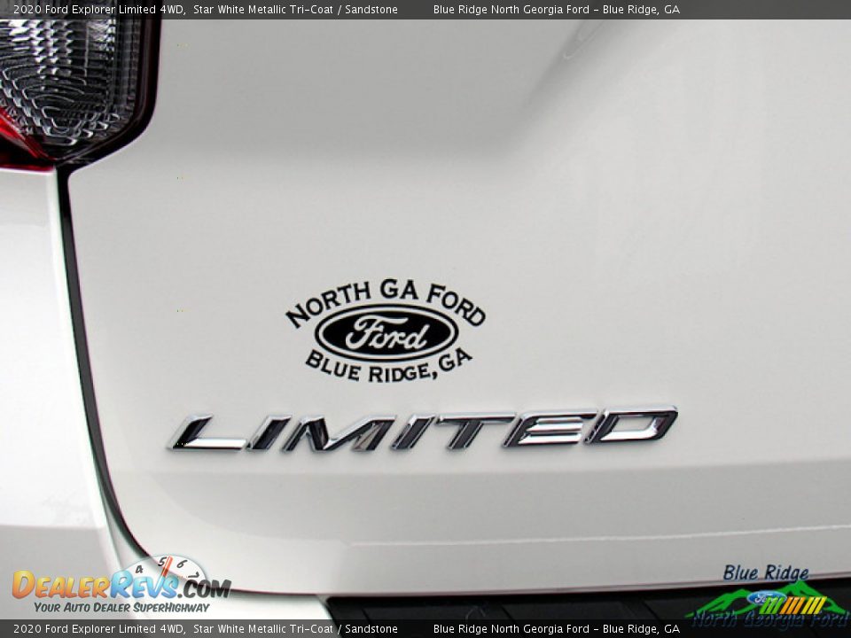 2020 Ford Explorer Limited 4WD Star White Metallic Tri-Coat / Sandstone Photo #36