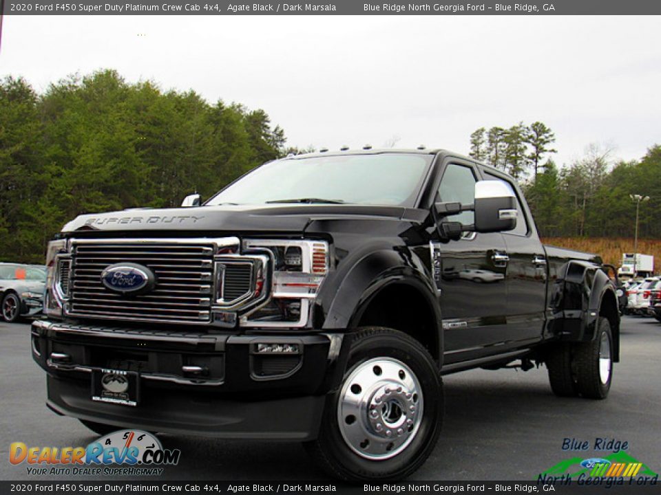 2020 Ford F450 Super Duty Platinum Crew Cab 4x4 Agate Black / Dark Marsala Photo #1