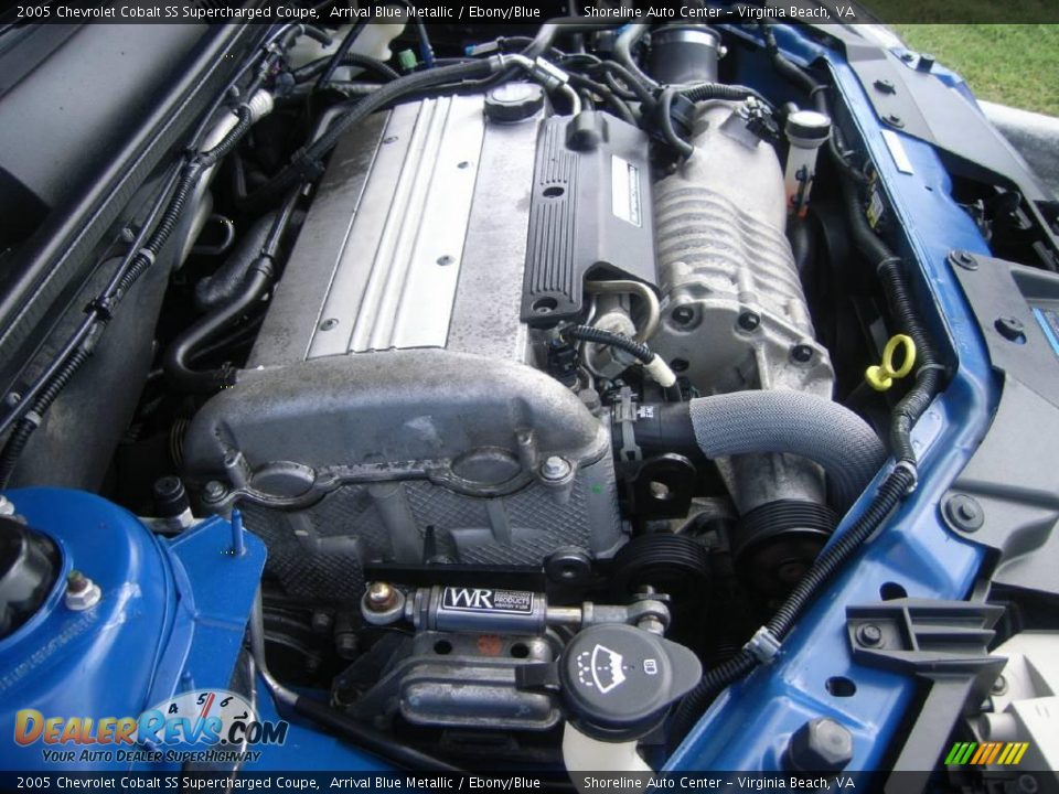 2005 Chevrolet Cobalt SS Supercharged Coupe Arrival Blue Metallic / Ebony/Blue Photo #11