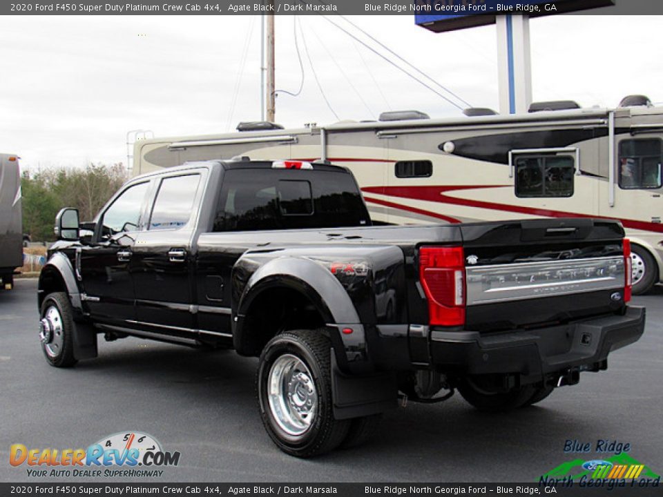 2020 Ford F450 Super Duty Platinum Crew Cab 4x4 Agate Black / Dark Marsala Photo #3