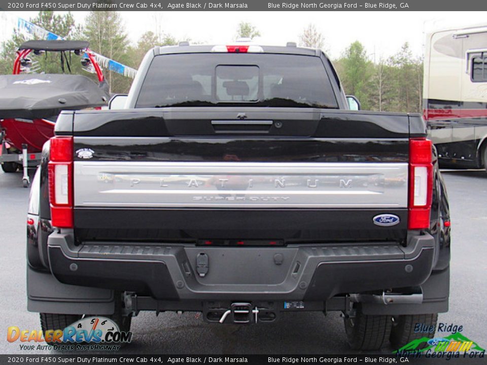 2020 Ford F450 Super Duty Platinum Crew Cab 4x4 Agate Black / Dark Marsala Photo #4