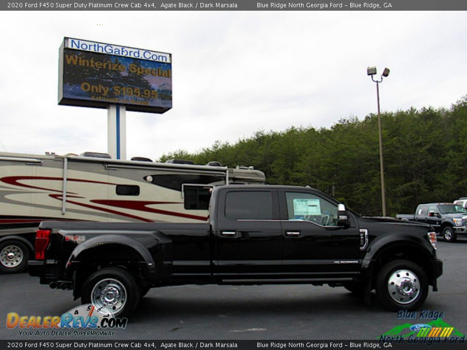2020 Ford F450 Super Duty Platinum Crew Cab 4x4 Agate Black / Dark Marsala Photo #6