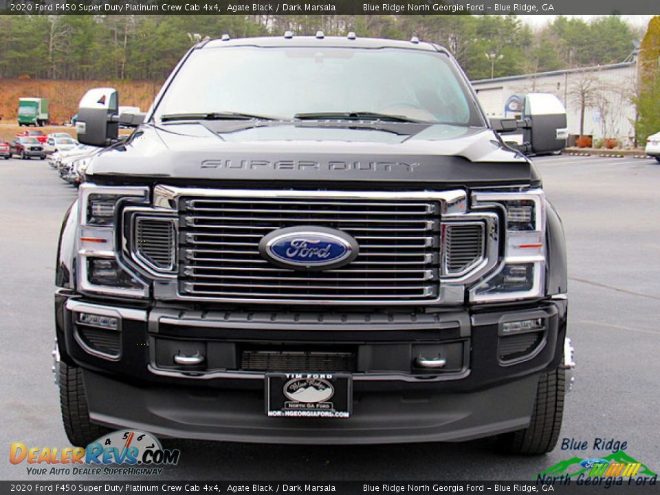 2020 Ford F450 Super Duty Platinum Crew Cab 4x4 Agate Black / Dark Marsala Photo #8