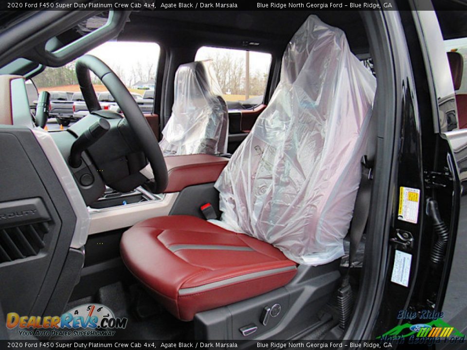 2020 Ford F450 Super Duty Platinum Crew Cab 4x4 Agate Black / Dark Marsala Photo #10