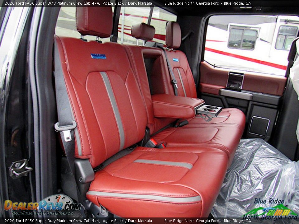 Rear Seat of 2020 Ford F450 Super Duty Platinum Crew Cab 4x4 Photo #12