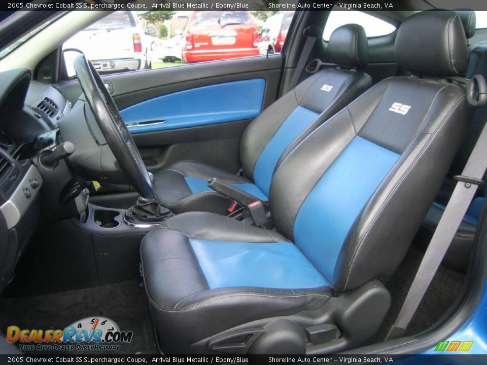 2005 Chevrolet Cobalt SS Supercharged Coupe Arrival Blue Metallic / Ebony/Blue Photo #14