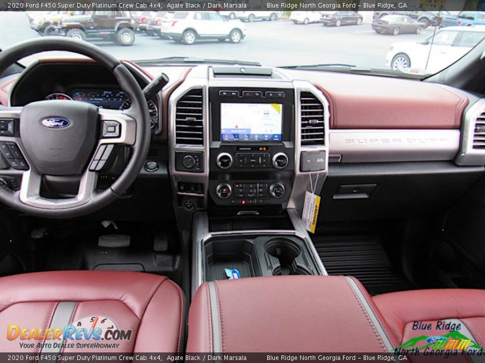2020 Ford F450 Super Duty Platinum Crew Cab 4x4 Agate Black / Dark Marsala Photo #15