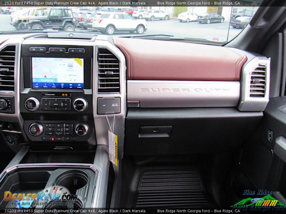2020 Ford F450 Super Duty Platinum Crew Cab 4x4 Agate Black / Dark Marsala Photo #16