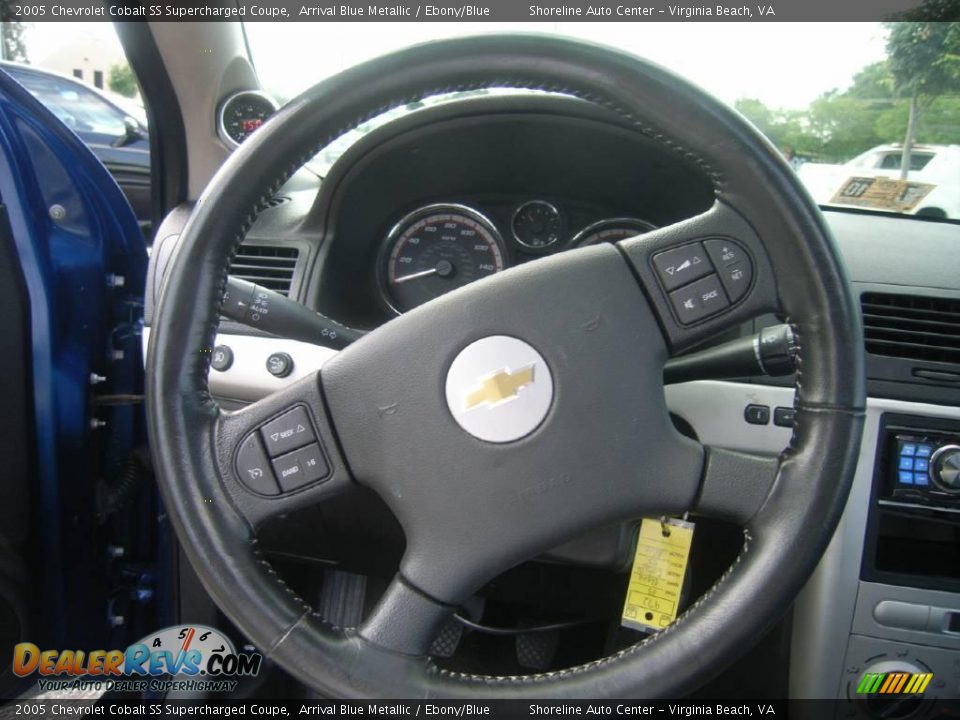 2005 Chevrolet Cobalt SS Supercharged Coupe Arrival Blue Metallic / Ebony/Blue Photo #15