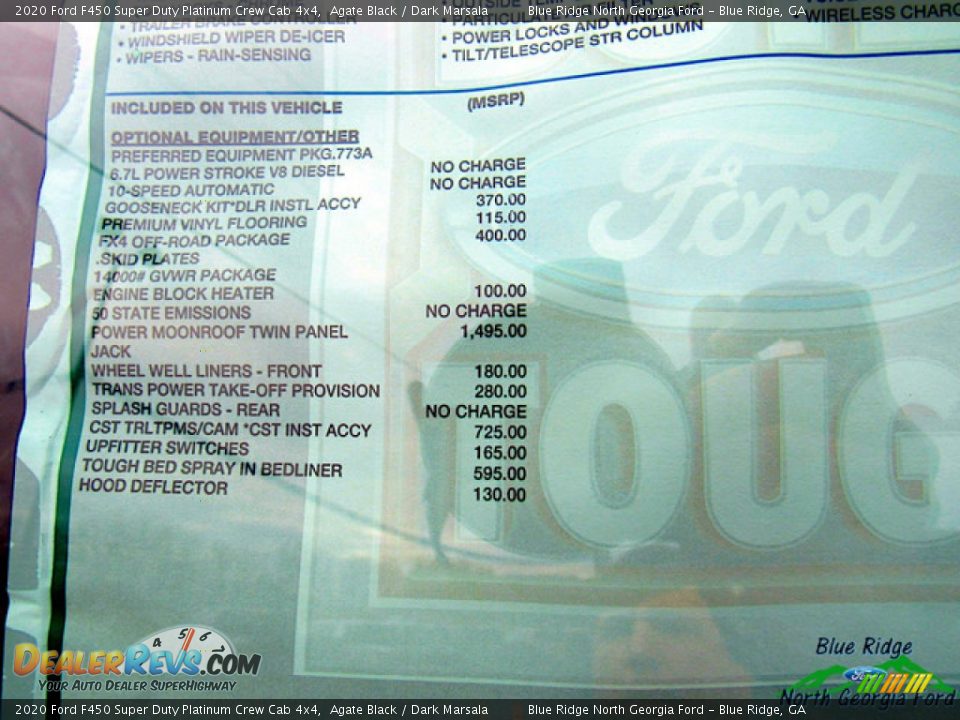 2020 Ford F450 Super Duty Platinum Crew Cab 4x4 Agate Black / Dark Marsala Photo #34