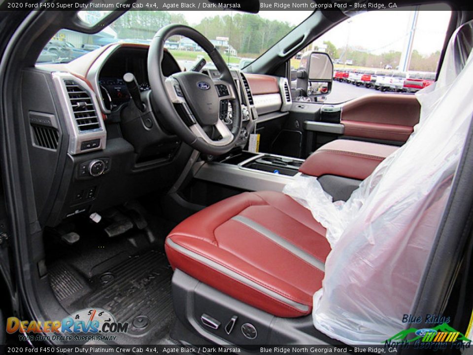 2020 Ford F450 Super Duty Platinum Crew Cab 4x4 Agate Black / Dark Marsala Photo #36