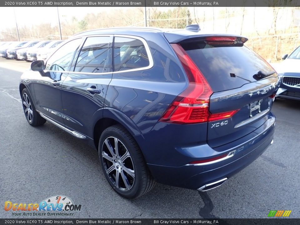 2020 Volvo XC60 T5 AWD Inscription Denim Blue Metallic / Maroon Brown Photo #4