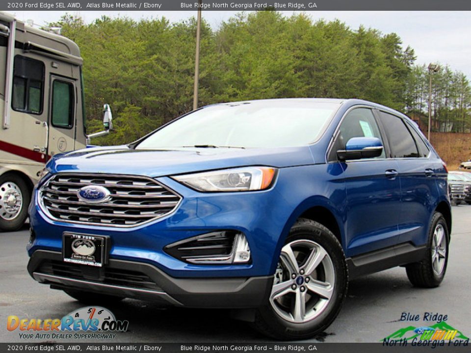 2020 Ford Edge SEL AWD Atlas Blue Metallic / Ebony Photo #1